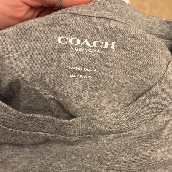 Coach Heather Gray Tee with Airbrushed Blue Logo - Picture 3 of 5
